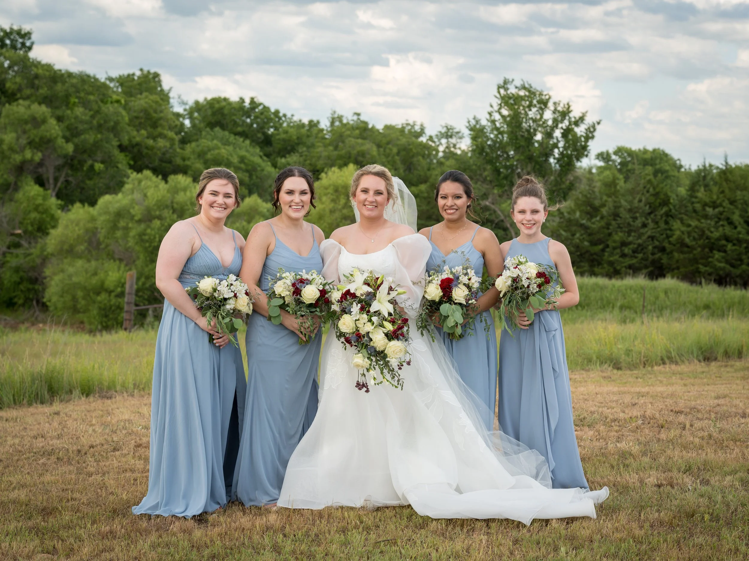 Dusty blue summer sales wedding